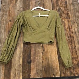 Free People long sleeved crop top